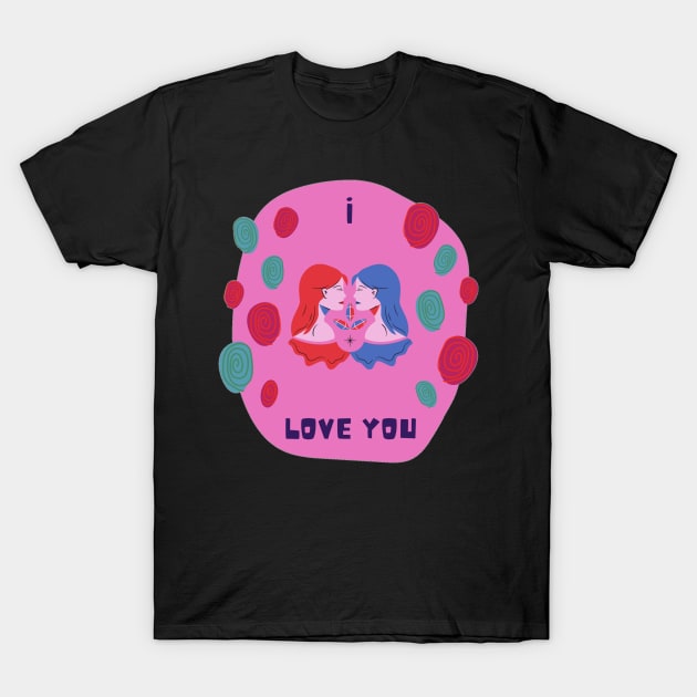 lesbian love T-Shirt by piggydesigns